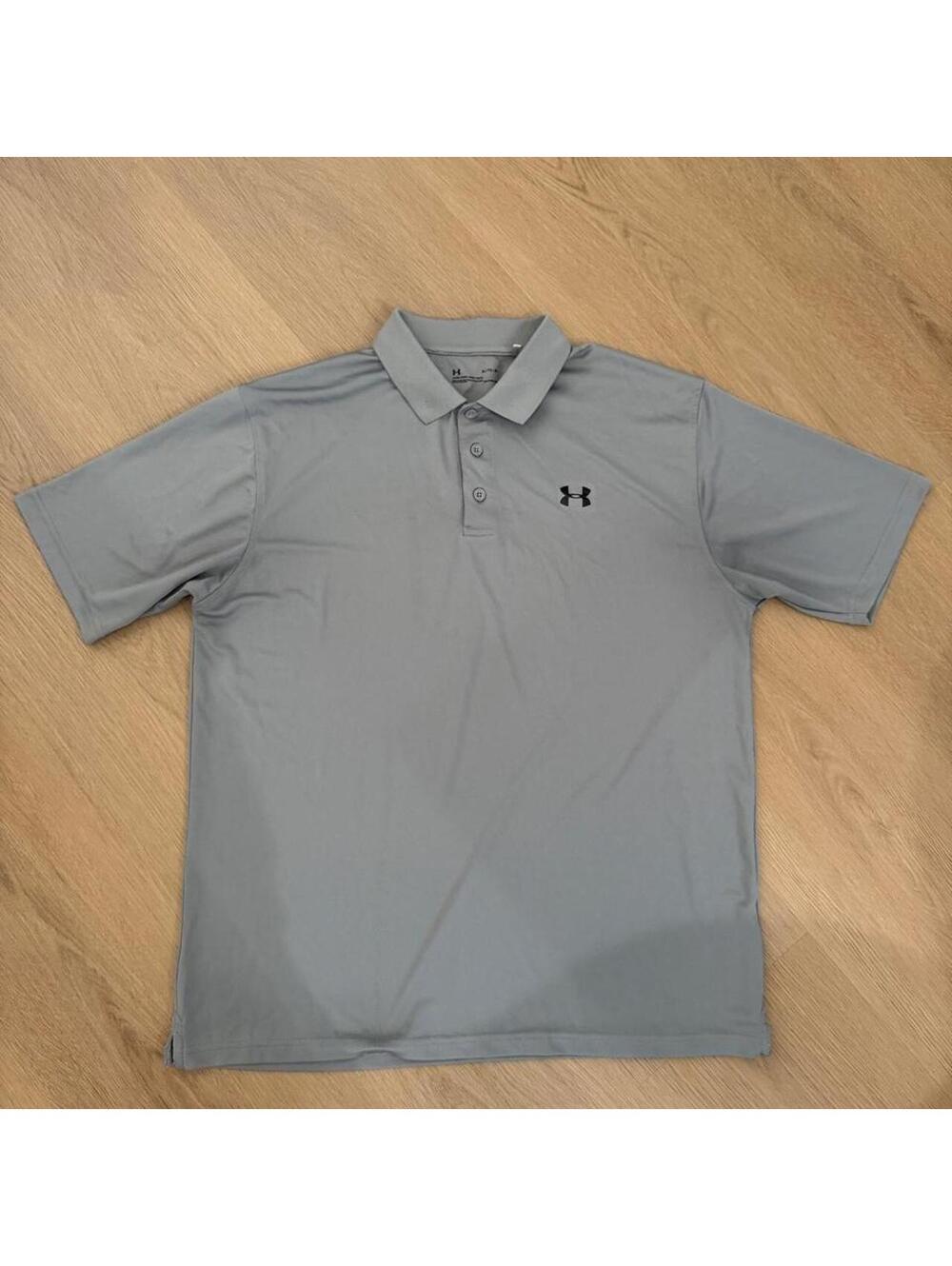 Men’s Under Armour Gray Short-Sleeve Tech Polo Size XL
